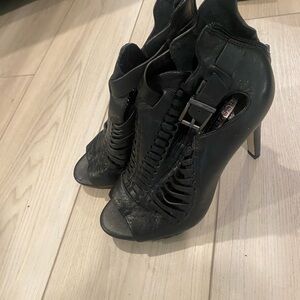 BCBGMaxAzria Black Cutout Heels